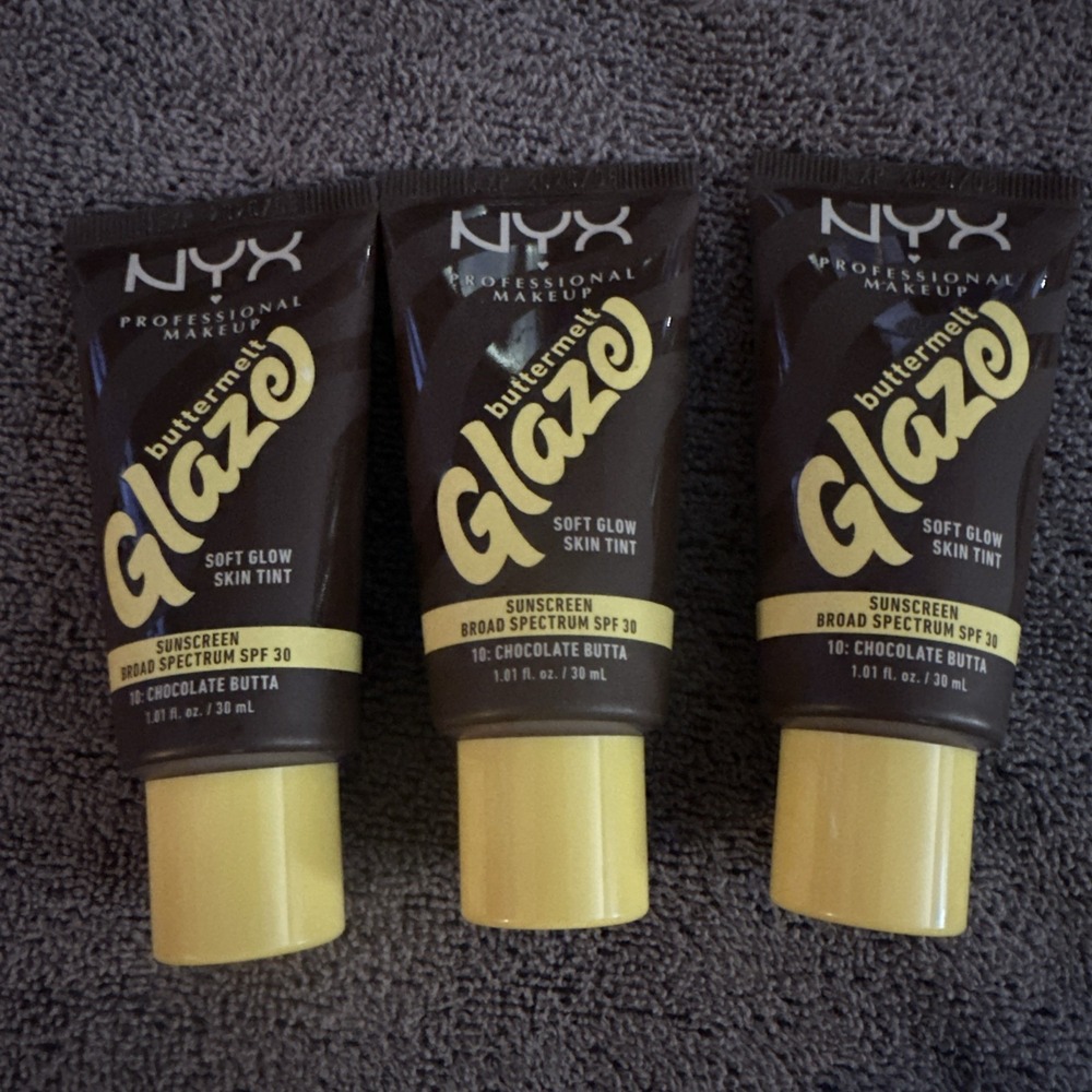 NYC Buttermelt Glaze 10 Chocolate Butta Skin Tint SPF 30 Lot of 3 1.01 Fl Oz